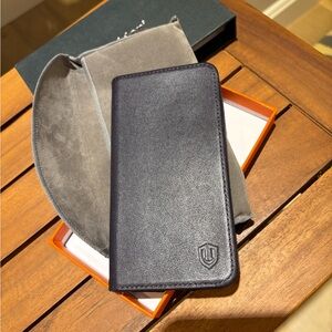 Leather I phone case with slots for credi cards